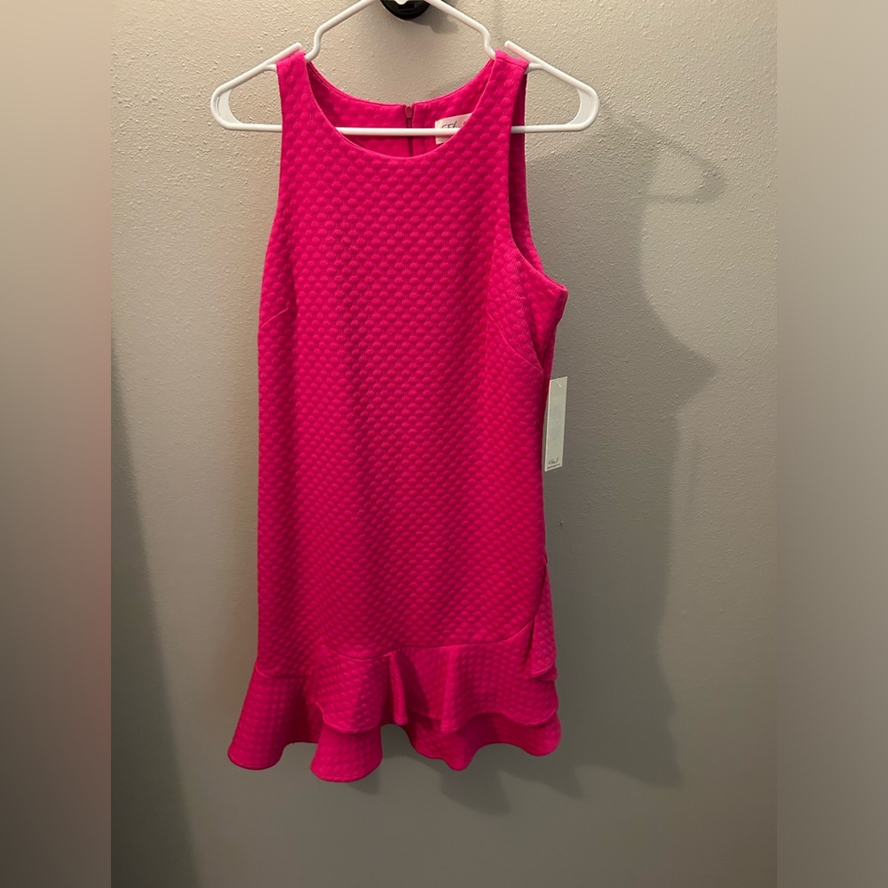 Eliza J Pink Ruffled Halter Sheath Dress